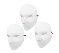 POPETPOP 3 Pezzi Maschera del Re uccisore di maschera mascherata vuota maschera cosplay maschere verniciabili vuote maschera mascherata per la danza semplici maschere bianche pvc bianca