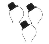 POPETPOP 3 Pezzi Mini Top Hat Headband Vintage Style Hat Lightweight Victorian Fascinator For Halloween Birthday Carnival Party Cosplay