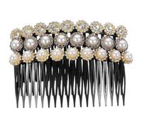 POPETPOP 3 Pezzi Pettini Laterali per Chioma da Ragazza Perle e Cristalli, Accessori per Chioma per Bambina, Decorativi Eleganti per Matrimoni e Abiti da Festa