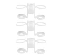 POPETPOP 3 Pezzi Porta Bicchieri da Spiaggia Plastica ABS Bianco da Supporto per Ombrelloni da Esterno Leggero e Portatile Facile da Installare Senza Danni per attività