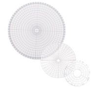 POPETPOP 3 Pezzi Righello per Cerchi in Acrilico per Ceramica Divisore di Spazi Uguali e Geometria Intuitiva, Strumento Rotondo per Ambienti DIY Familiari e Aule