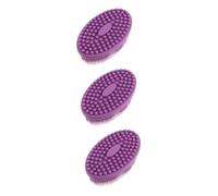 POPETPOP 3 Pz Pennello in Silicone Per Bambini Massaggiatore Cuoio Capelluto Shampoo Viso Bambino Viola Gel Di Silice