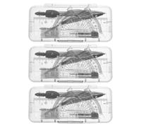 POPETPOP 3 Scatole Set Compasso da Disegno e Goniometro per Matematica e Geometria 7 Strumenti in Metallo e Plastico, Gomma Incorporata, per Studenti e Uso Domestico o Ufficio