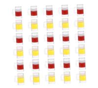 POPETPOP 30 Miniature Resin Beer Mugs Miniature Dollhouse Drinkware Mini Resin Food Toys For DIY Barware Photography Props And Collectible Accessories