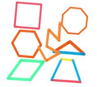 POPETPOP 30 pezzi Bastoncini Poligonali Snodabili per Strumenti Montessori per Insegnamento Geometria Forme Geometriche per Calcolo Area e Perimetro Materiale Didattico per Scuola e Casa