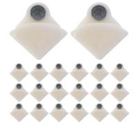 POPETPOP 30 Pezzi Chiusura Magnetica per Armadio Bianca, Plastica | Montaggio Semplice, Bordi Lisci e Angoli Arrotondati, Tenuta Sicura per Porte e Pannelli