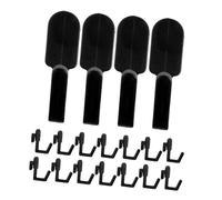 POPETPOP 30 pezzi Ganci per Pannelli Forati Nero da Ganci J Resistenti in Plastica per Scaffali e Organizzazione Garage Cucina Camera Studio Accessori per Parete Attrezzata