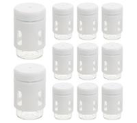 POPETPOP 30 Pezzi Mini Bottiglie in Vetro da 5ml con Tappi Ermetici e Coperture per Conservazione Campioni e Processi di Laboratorio con Stabilità Superficiale e Valutazione Visiva