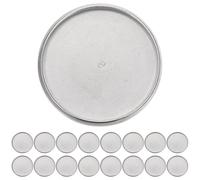POPETPOP 30 Pezzi Spilla da Giacca in Acciaio Inossidabile Argento Base a Vassoio Rotonda 30mm e Spillo lungo 17mm, Leggera e Facile da Abbinare per Borse e Abbigliamento a Feste e Meeting