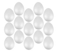 POPETPOP 30 Pezzi Uova Decorative in Schiuma Bianca, Creative | Decorazione Pasquale, Riutilizzabili e Resistenti, per Pittura delle Uova, Feste e Giochi di Finzione