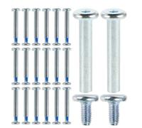 POPETPOP 30 Pezzi Viti Brugola per Pattini Inline, 6,2mm, Acciaio Inox | Riduce il Gioco della Ruota e L’allentamento, Struttura Esagonale, Colore Argento