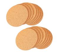 POPETPOP 30 Sottobicchieri Rotondi in Sughero Naturale da 100 MM di Diametro e 5 MM di Spessore Resistenti al Calore e Assorbenti Riutilizzabili per Tazze da Caffè Tè e Riutilizzabile