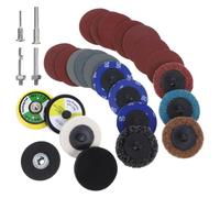 POPETPOP 300 Pezzi Kit da Dischi Abrasivi Roll Lock Platorelli di Supporto e Grana per Levigatrice Rotante Smerigliatrice Angolare e Levigatrice Orbitale Accessori Versatili e Resistenti