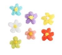 POPETPOP 35 Toppe per Tessuti a Forma di Fiore in Filato di Lana, Pratiche e Decorative, Confezione da 35 Pezzi per Cappelli e Borse Eleganti