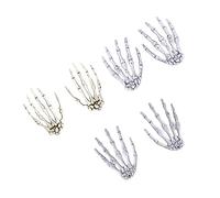 POPETPOP 3paia Halloween Skeleton Hand Bones Decoration Realistic Scary Props for Home Office School And Parties