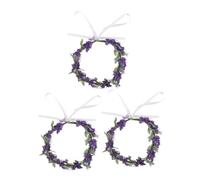 POPETPOP 3pezzi Cerchietti Floreali Lavanda Ghirlanda Romantica Per Matrimoni e Vacanze Al Mare Accessorio Boho Per Donne Per Servizi Fotografici e Occasioni Speciali