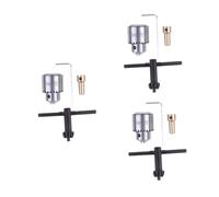 POPETPOP 3pezzi Mini Set Di Mandrini Per Trapano Con Chiave Combinazione Di Mandrini Metallo Resistente Per Punte Da Utensili Pratici Per Fai Te e Riparazioni Pcb