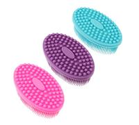 POPETPOP 3pezzi Spazzola da Bagno in Silicone Funzione Esfoliante e Massaggiante per Ragazza Ragazza e Adulti Realizzata in Materiale Delicato e Sicuro