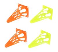 POPETPOP 4 Coni da Allenamento Calcio Coni Traffico Agili e Resistenti Colori Arancione e Verde Fluorescente per Allenamento velocità e Flessibilità Calcio e Taekwondo