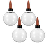 POPETPOP 4 Globi D’Irrigazione Automatici a Rilascio Lento 500 Ml in Plastica Punte in Ceramica Dispositivi di Irrigazione per Piante da Interno ed Esterno Globi Autoirriganti per