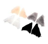 POPETPOP 4 Paia di Fermagli per Chioma a Forma di Orecchie di Gatto, Accessori Cosplay Leggeri e Resistenti, Copricapo da Festa per Halloween, Feste in Maschera e Cosplay, Decorazione