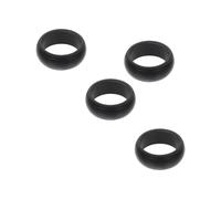 POPETPOP 4 Pezzi Anello da Sportivo in Silicone Nero per Esercizio e Nuoto | Flessibile e Confortevole, Superficie Liscia, Adatto ad Attività Fisiche, Stile Sobrio, Colore Nero