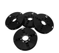 POPETPOP 4 Pezzi Avvolgitore per Bobine di Filamento Pla e Filo Elettrico in Plastico Nero, Struttura Stabile e Design Moderno per Organizzare Cavi in Workspace e Studi, Peso 0,5kg