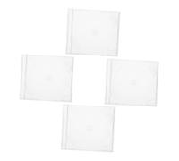 POPETPOP 4 pezzi Custodie Trasparenti per CD Dvd Organizer Portatile Resistente e Riutilizzabile Supporto Protettivo per Dischi e Facile