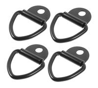 POPETPOP 4 pezzi Gancio Traino Auto in Carbonio Ganci Ancoraggio Carico Resistenti per Rimorchi e Pickup Fissaggio Sicuro per Veicoli Nero Heavy Duty