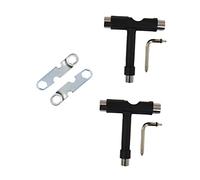 POPETPOP 4 Pezzi Kit Attrezzi Skateboard Multifunzionale T Tool Portatile con Chiave Allen per ASSE Dadi e Truck Compatibile con Skateboard Roller e Board