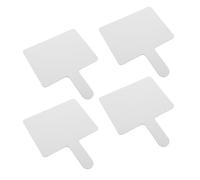 POPETPOP 4 Pezzi Lavagna Bianca Portatile a Mano, Paletta Risposta Doppia Faccia, Plastica, Bianco, per Problem Solving di Gruppo e Giochi di Festa, per Studenti e Insegnanti