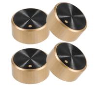 POPETPOP 4 Pezzi Manopola Rotativa Timer Albero a Forma, Plastica Oro | Design Foro da 0,6 Cm, Superficie Testurizzata, Presa Antiscivolo, Montaggio Semplice