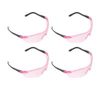 POPETPOP 4 Pezzi Occhiali Protettivi per Occhi Rosa, Lenti Trasparenti PC | Copertura Avvolgente Contemporanea, Stile Rosa alla Moda, per Sport All’aperto e Pratica Bici