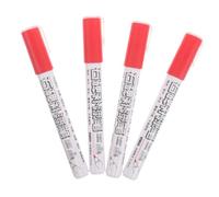 POPETPOP 4 Pezzi Penna Marcatore Rosso per Restauro Lapidi e Incisioni su Pietra, Compatta e Versatile, Materiale Plastico 14x1,5x1,5 Cm, per Restauri e Ritocchi