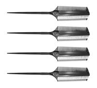POPETPOP 4 pezzi Pettini Professionali per Doppia Faccia Spazzola per Divisione Tinte e Acconciature Ballo Set Pettini Resistenti Al con Setole Corte Ergonomiche per