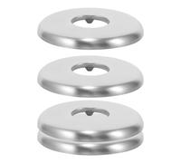 POPETPOP 4 Pezzi Piastra di Copertura Idraulica in Acciaio Inox 304 Antiruggine per Doccia Flangia a Muro da 1/2 Pollice Rosone Decorativo Resistente All’Umidità per Bagno e Wc