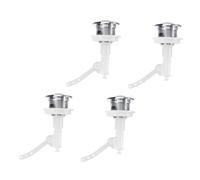 POPETPOP 4 pezzi Pulsanti Scarico per Wc Pulsante Pressione Manuale Compatibile per Bagno e Hotel Risparmio Idrico e Sostituzione Facile Senza Attrezzi