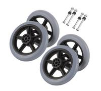 POPETPOP 4 pezzi Ruote Anteriori per Sedia Rotelle Ruote Antiscivolo Resistenti per Deambulatore e Carrozzina Pneumatici Solidali Senza Manutenzione per Uso Sicuro Anziani e Pazienti