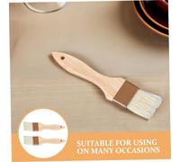 POPETPOP 4 Pezzi Small Basting Brush With Insulated Wooden Handle Smooth Sauce Butter Application For Baking Bbq Cooking And Marinades