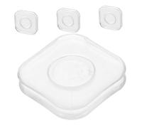 POPETPOP 4 pezzi Supporto Auto per Cellulare con Pad Adesivi in Silicone Trasparente Montaggio Rapido Senza Residui per Porta Telefono Flessibile per e