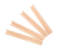 POPETPOP 4 pezzi Supporto in Legno per Domino e Carte Base Porta Lettere e Tesserine da Tavolo Organizer Decorativo per Giochi e Display Solido e Naturale Adatto e Persone con Artrite