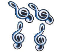 POPETPOP 4 pezzi Toppe Termoadesive Piccole Note Musicali in Tessuto da Patch Ricamate per Giacche Cappelli e Accessori DIY Decorazioni Delicate per Abbigliamento