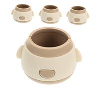 POPETPOP 4 Pezzi tovaglietta gamba per protettori protettore piccolo copripiede in silicone protezione del pavimento delle gambe da tavolo piedini della sedia Gel di silice bianca