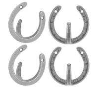 POPETPOP 4 set Ganci da Parete in Ghisa Ferro di Cavallo Retro Appendini Roba Multiuso per Casa e Giardino Ganci Appendicappotti Rustici Resistenti per Organizzazione Muro