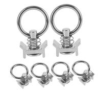 POPETPOP 4 Set L Pista Rotaie Anello Tondo Traccia Anello Rotondo L Binari Binari Anelli Raccordo A Perno Singolo Con Anello Tondo Acciaio Inossidabile Silver 6 Pezzi*4