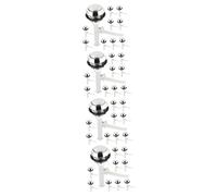 POPETPOP 4 Set Pulsante Per Scarico Wc Con Testa Rotonda Pulsante Facile Da Usare Accessori Per Cisterni Resistente E Pratico Per Bagni E 12 Pezzi*4