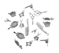 POPETPOP 40 pezzi Ciondoli Pendente in Lega Argento Specchio Mini Forbici Charm per Fai da Te Accessori per Collane Bracciali e Decorazioni Personalizzate