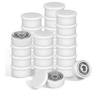POPETPOP 40 Pezzi Cuscinetto Rotante Accessorio per Gioielli e Unghie in Plastica Bianco Diametro 12x13/7mm per Nail Art 3d per Design Creativi Fai da Te
