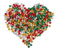 POPETPOP 400pezzi Campane Artigianali in Metallo Mini Campane Decorative Colorate Campanellini Vintage per Progetti Fai da Te Ciondoli Forma di Campanellino per Animali Domestici