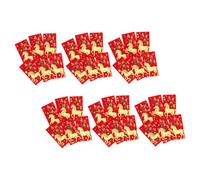 POPETPOP 48 pezzi Buste Rosse Cinesi Anno del Cavallo Envelope Rosso Tradizionale per Capodanno Festival con Messaggi di Benessere e Buona Fortuna